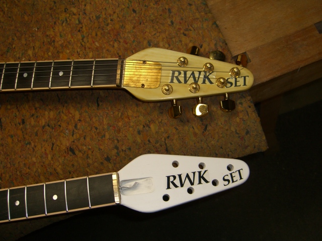 Preping Headstock - Decal applied