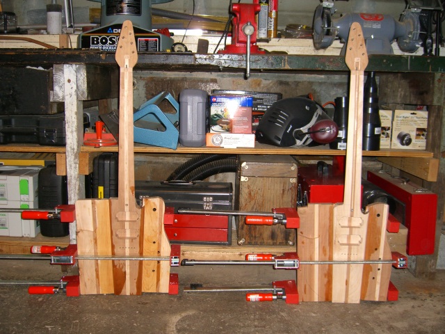 Wings being glued.