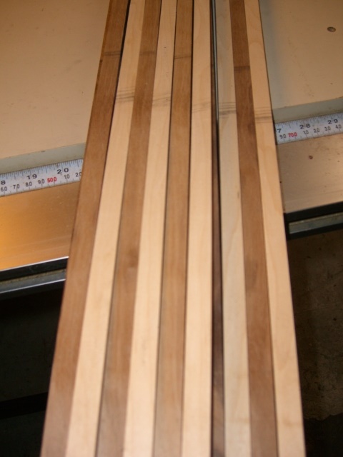 Glued-up pattern - top view