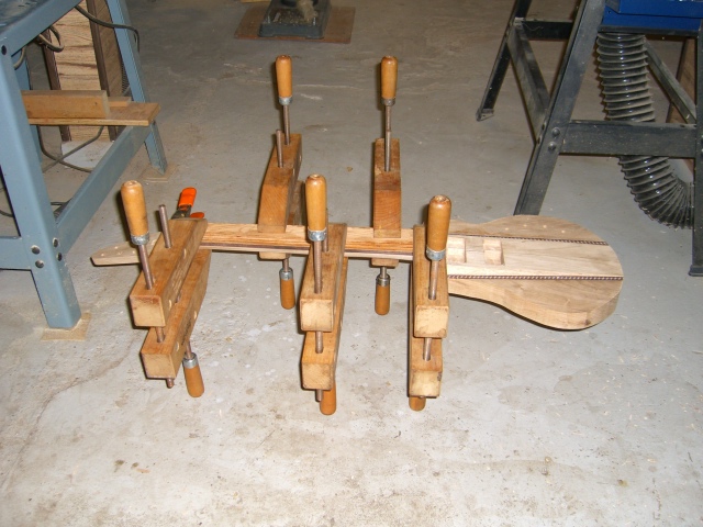 Fretboard glued on